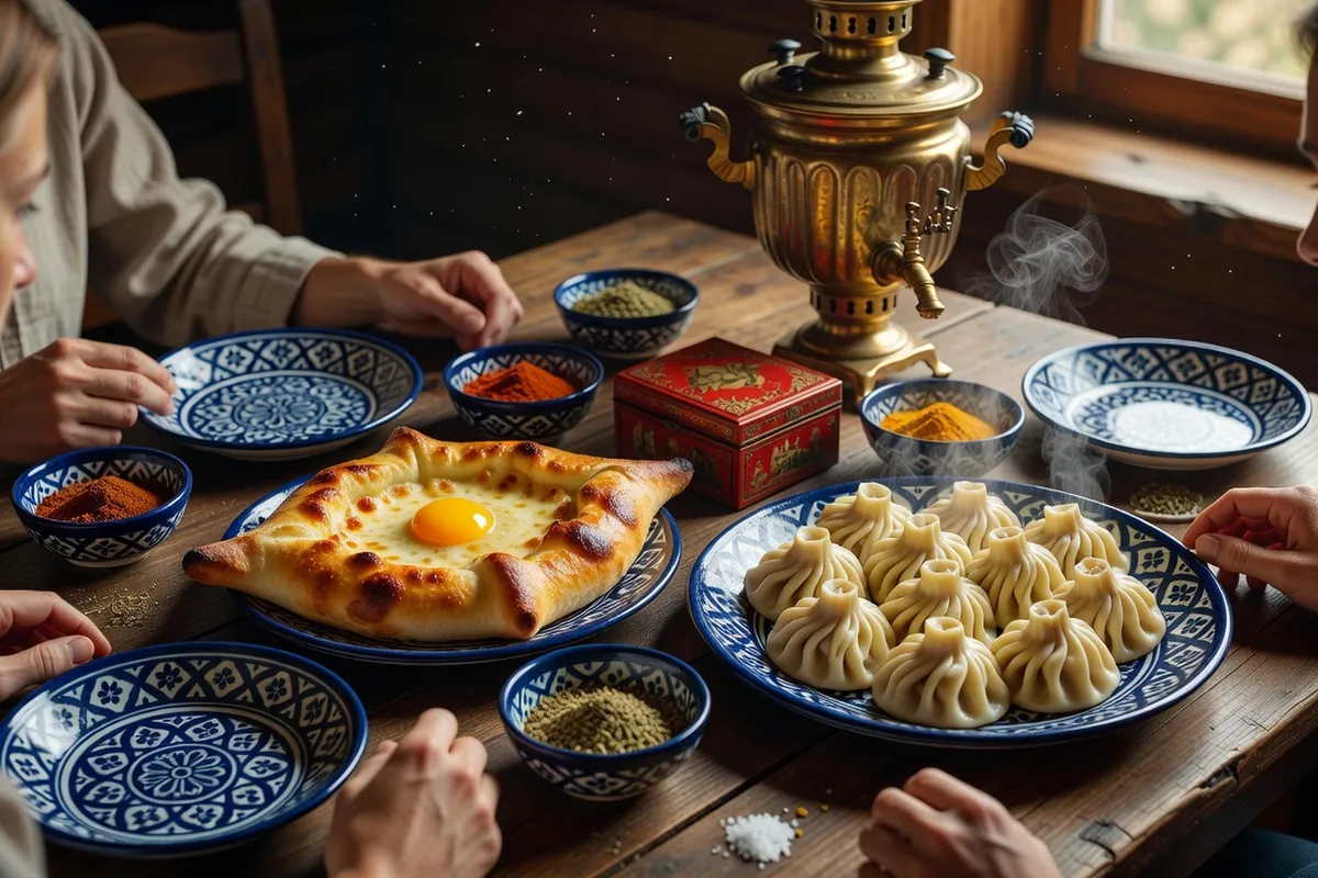 Khachapuri géorgien traditionnel au fromage suzuguli