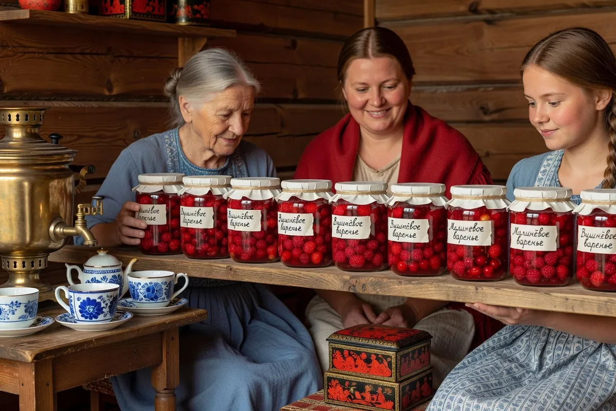 Bassine en cuivre traditionnelle pour la cuisson du varenie russe