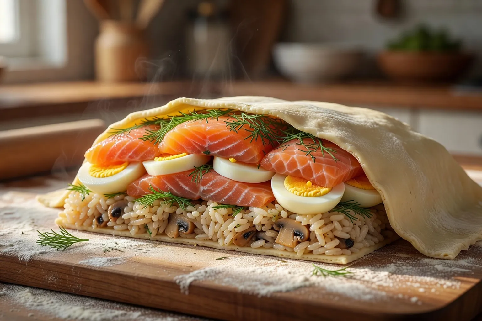 Koulibiac saumon - illustration 1