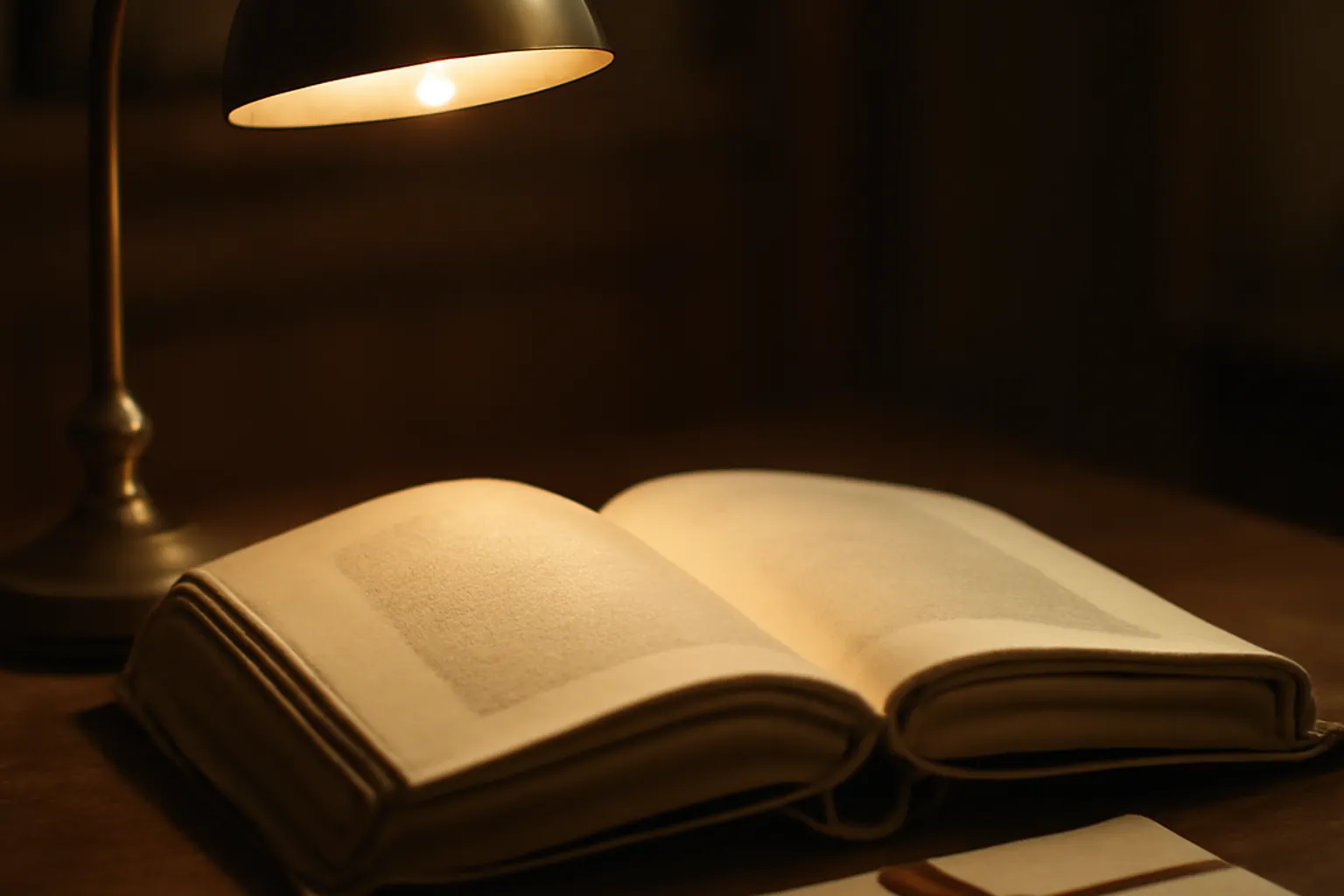 Livre relie ouvert sur une page avec encrier